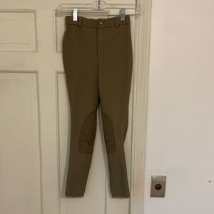 Girls Dark Tan Tuff Rider Ribbed Breeches,, size 12